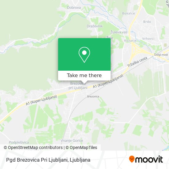 Pgd Brezovica Pri Ljubljani map