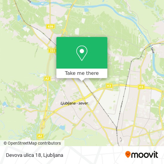 Devova ulica 18 map