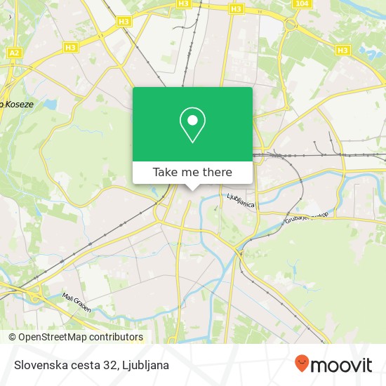 Slovenska cesta 32 map