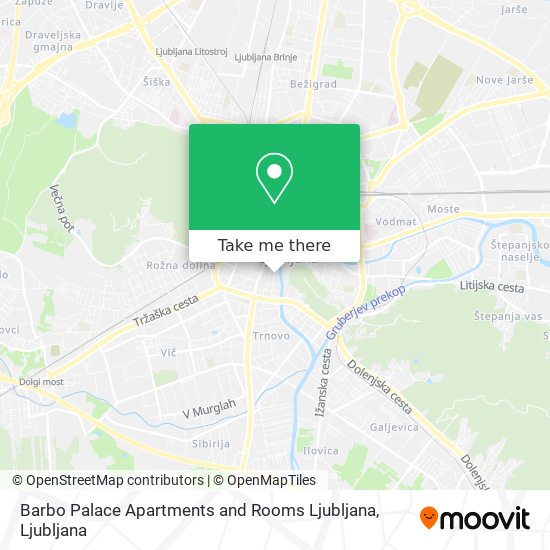 Barbo Palace Apartments and Rooms Ljubljana map