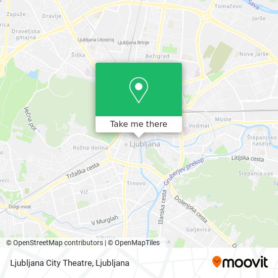 Ljubljana City Theatre map