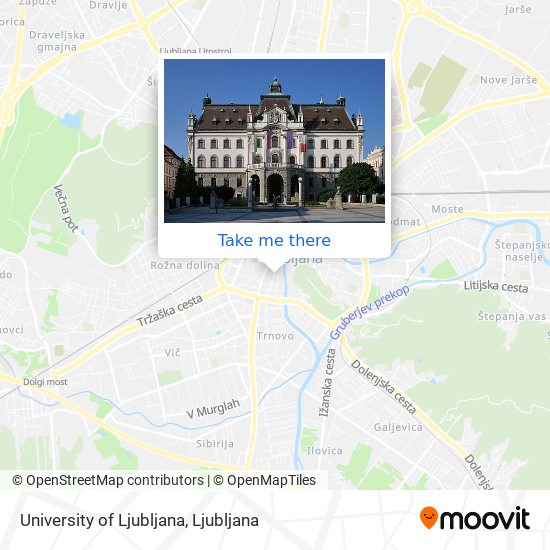 University of Ljubljana map