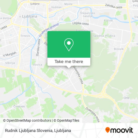 Rudnik Ljubljana Slovenia map