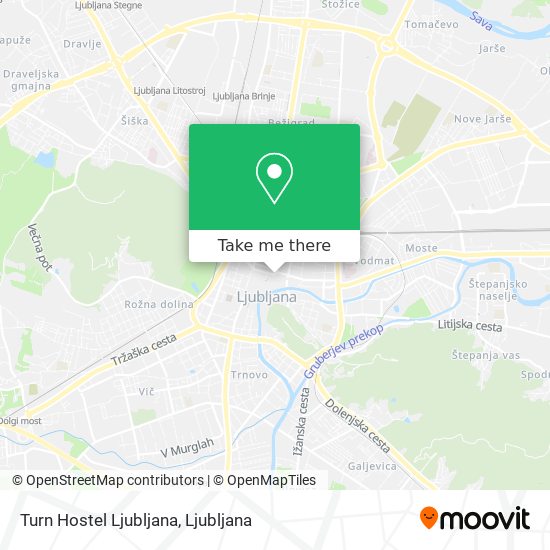 Turn Hostel Ljubljana map