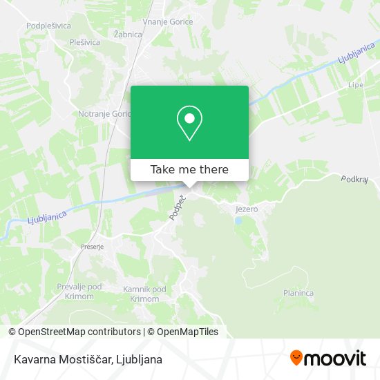 Kavarna Mostiščar map