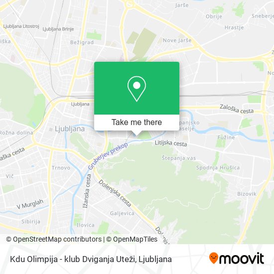 Kdu Olimpija - klub Dviganja Uteži map