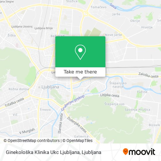 Ginekološka Klinika Ukc Ljubljana map