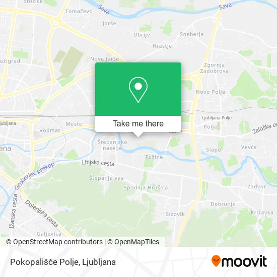 Pokopališče Polje map
