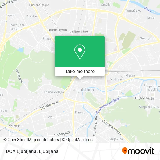DCA Ljubljana map