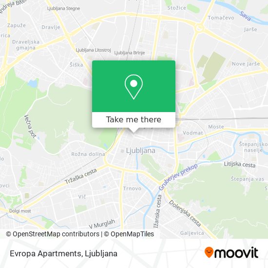 Evropa Apartments map