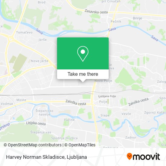 Harvey Norman Skladisce map