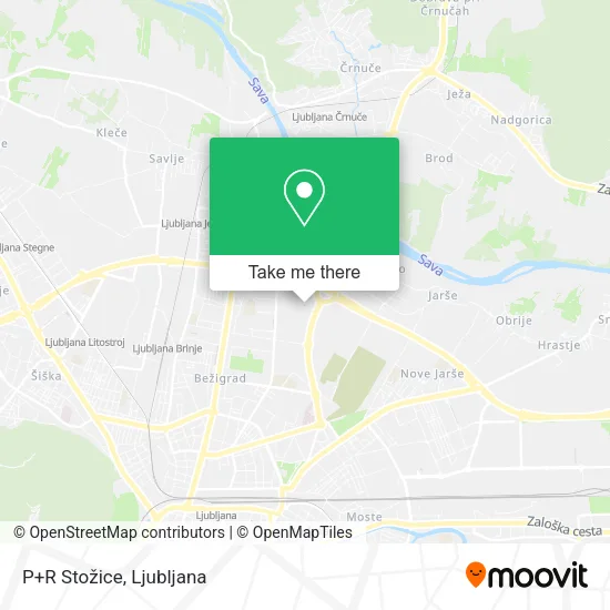 P+R Stožice map