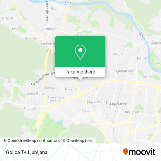 Golica Tv map