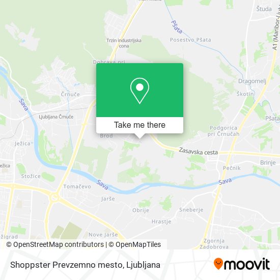 Shoppster Prevzemno mesto map