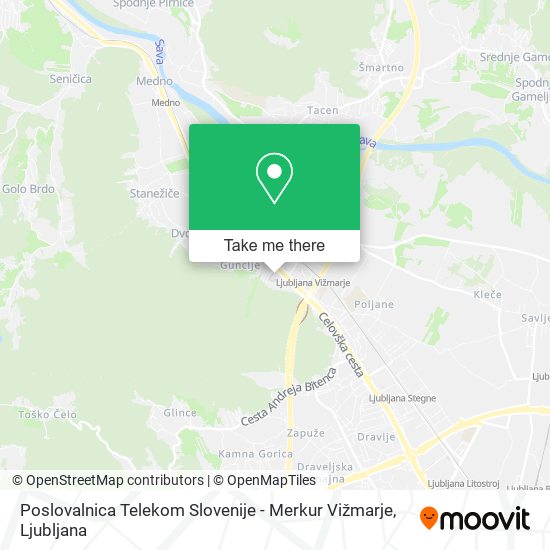 Poslovalnica Telekom Slovenije - Merkur Vižmarje map