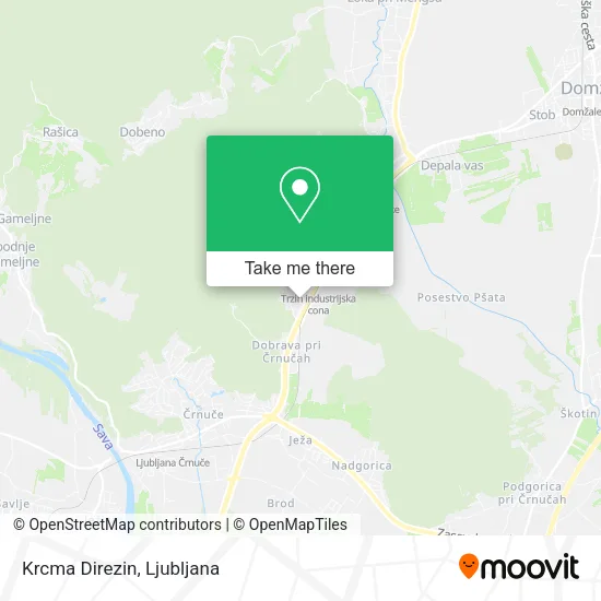 Krcma Direzin map