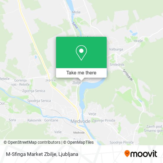 M-Sfinga Market Zbilje map