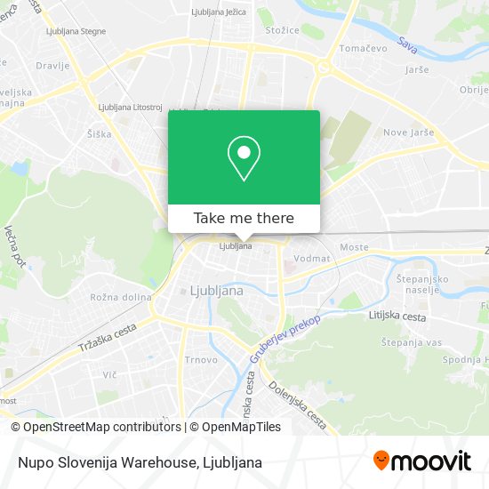 Nupo Slovenija Warehouse map