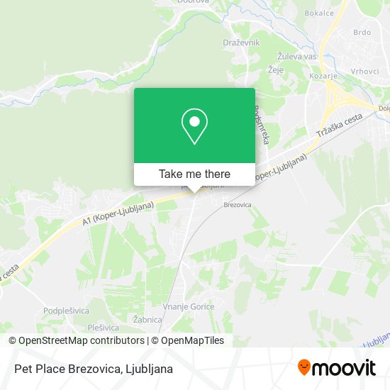 Pet Place Brezovica map