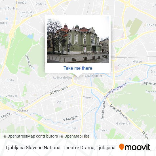 Ljubljana Slovene National Theatre Drama map
