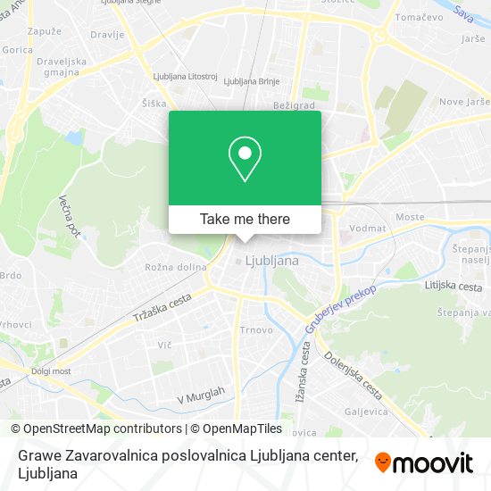 Grawe Zavarovalnica poslovalnica Ljubljana center map