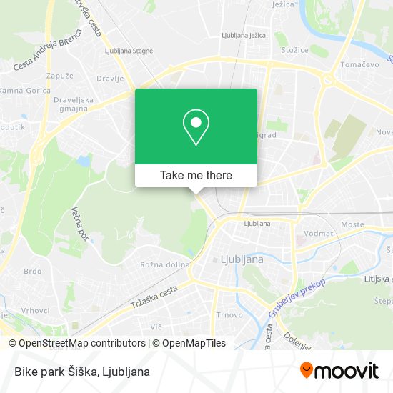 Bike park Šiška map