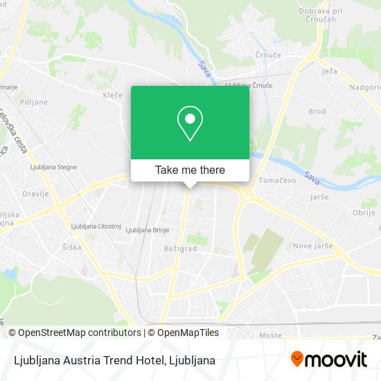 Ljubljana Austria Trend Hotel map