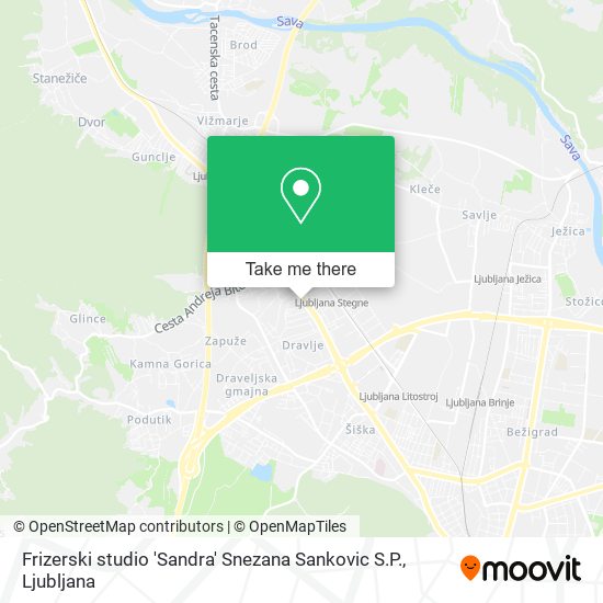 Frizerski studio 'Sandra' Snezana Sankovic S.P. map