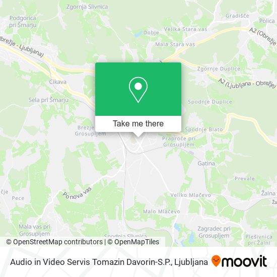 Audio in Video Servis Tomazin Davorin-S.P. map