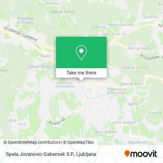 Spela Jovanovic-Gabersek S.P. map