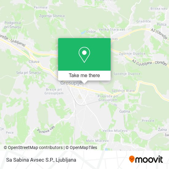 Sa Sabina Avsec S.P. map