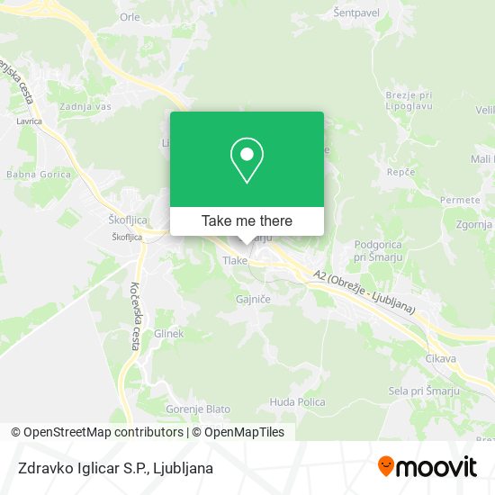 Zdravko Iglicar S.P. map