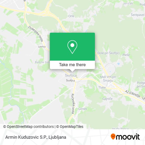 Armin Kuduzovic S.P. map