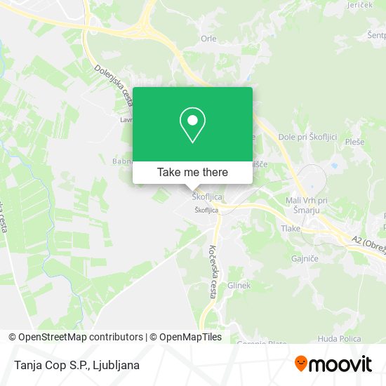 Tanja Cop S.P. map