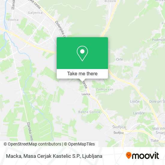 Macka, Masa Cerjak Kastelic S.P. map
