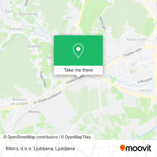 Bibiro, d.o.o. Ljubljana map