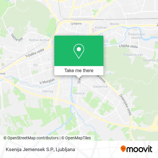 Ksenija Jemensek S.P. map