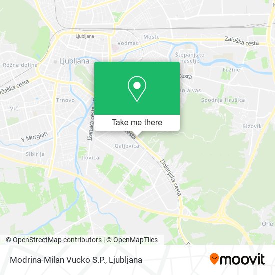 Modrina-Milan Vucko S.P. map