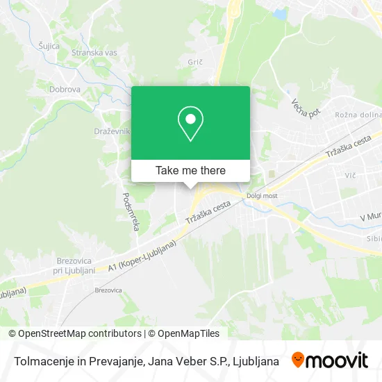 Tolmacenje in Prevajanje, Jana Veber S.P. map