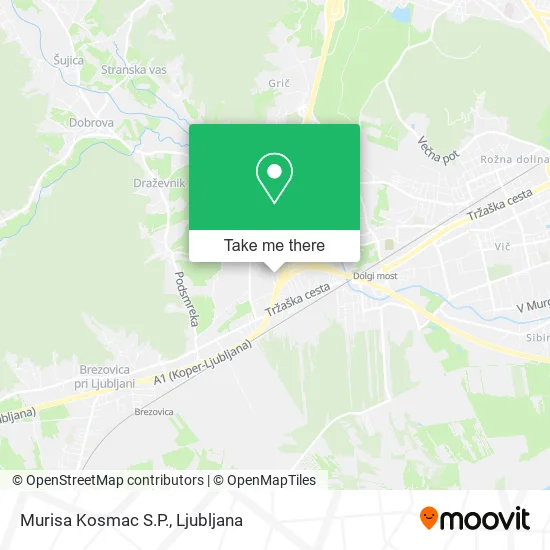 Murisa Kosmac S.P. map