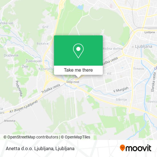 Anetta d.o.o. Ljubljana map