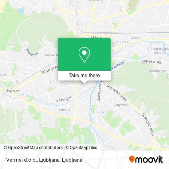 Vermei d.o.o., Ljubljana map