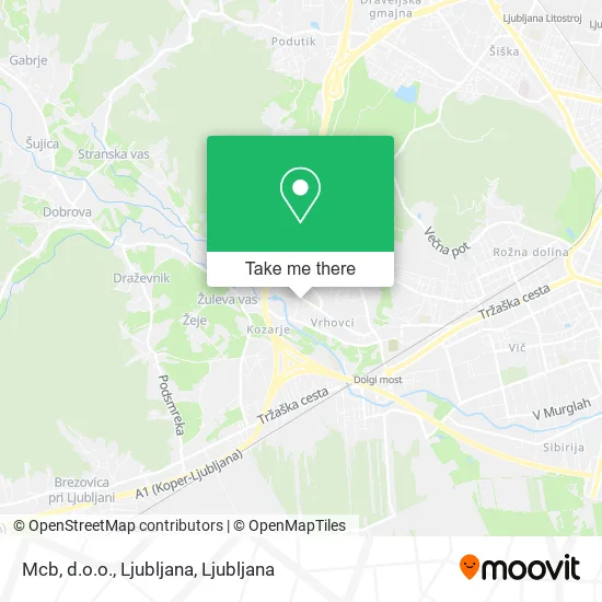 Mcb, d.o.o., Ljubljana map