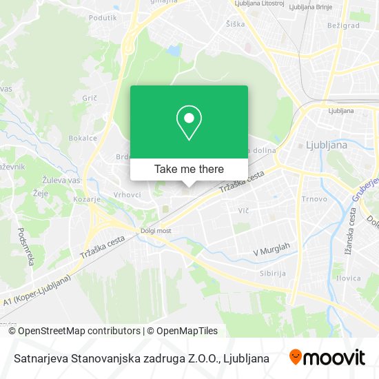 Satnarjeva Stanovanjska zadruga Z.O.O. map
