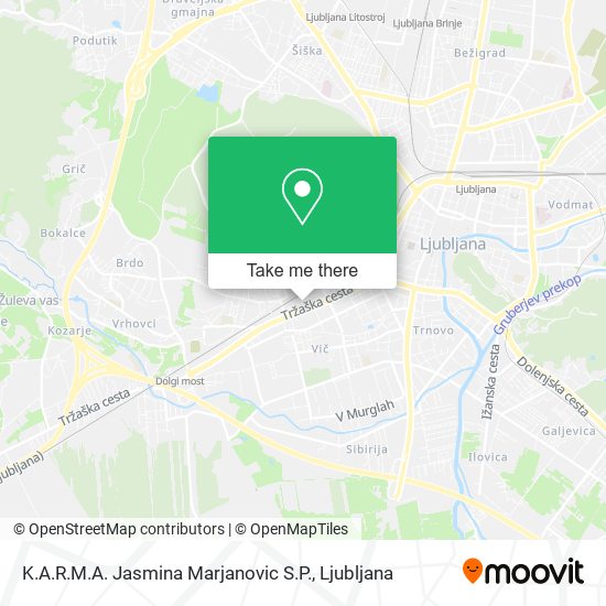 K.A.R.M.A. Jasmina Marjanovic S.P. map