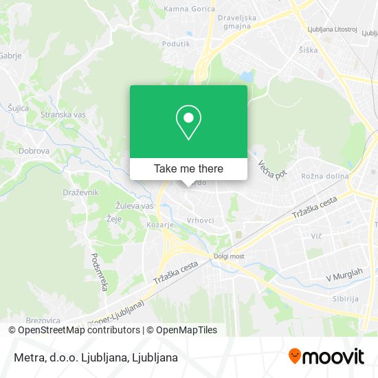 Metra, d.o.o. Ljubljana map