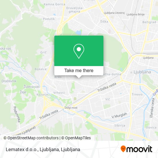 Lematex d.o.o., Ljubljana map