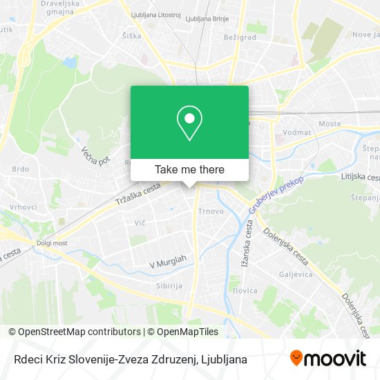 Rdeci Kriz Slovenije-Zveza Zdruzenj map