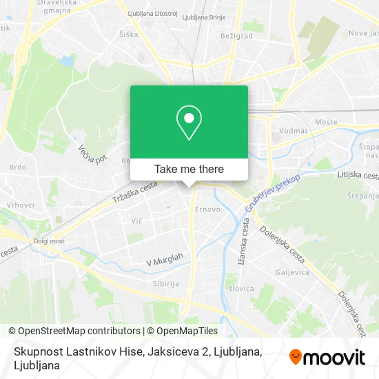Skupnost Lastnikov Hise, Jaksiceva 2, Ljubljana map