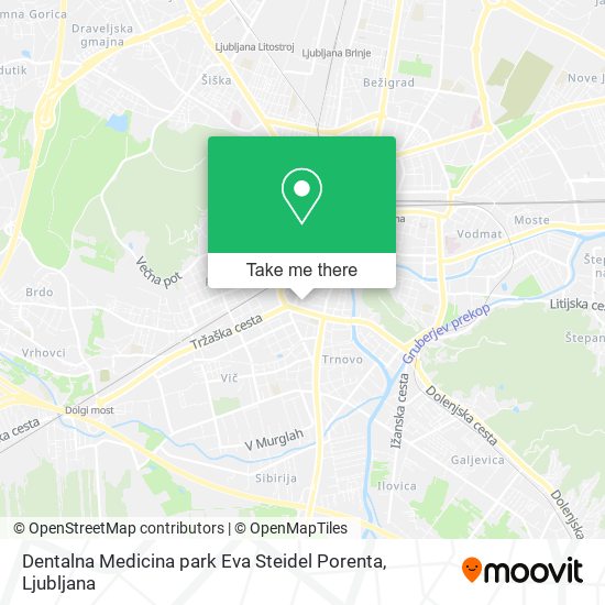Dentalna Medicina park Eva Steidel Porenta map